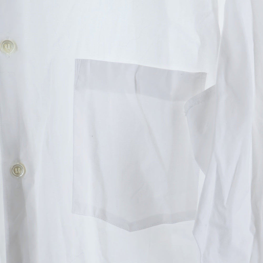 COMME des GARCONS HOMME PLUS(コムデギャルソンオムプリュス) 18AW AD2018 サイドスリット カットオフ 胸ポケット 長袖シャツ ホワイト PB-B008