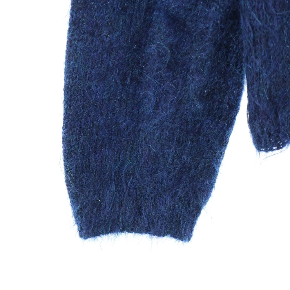 N.HOOLYWOOD(エヌハリウッド) Vネック ローゲージ モヘアニット セーター ブルー 91606