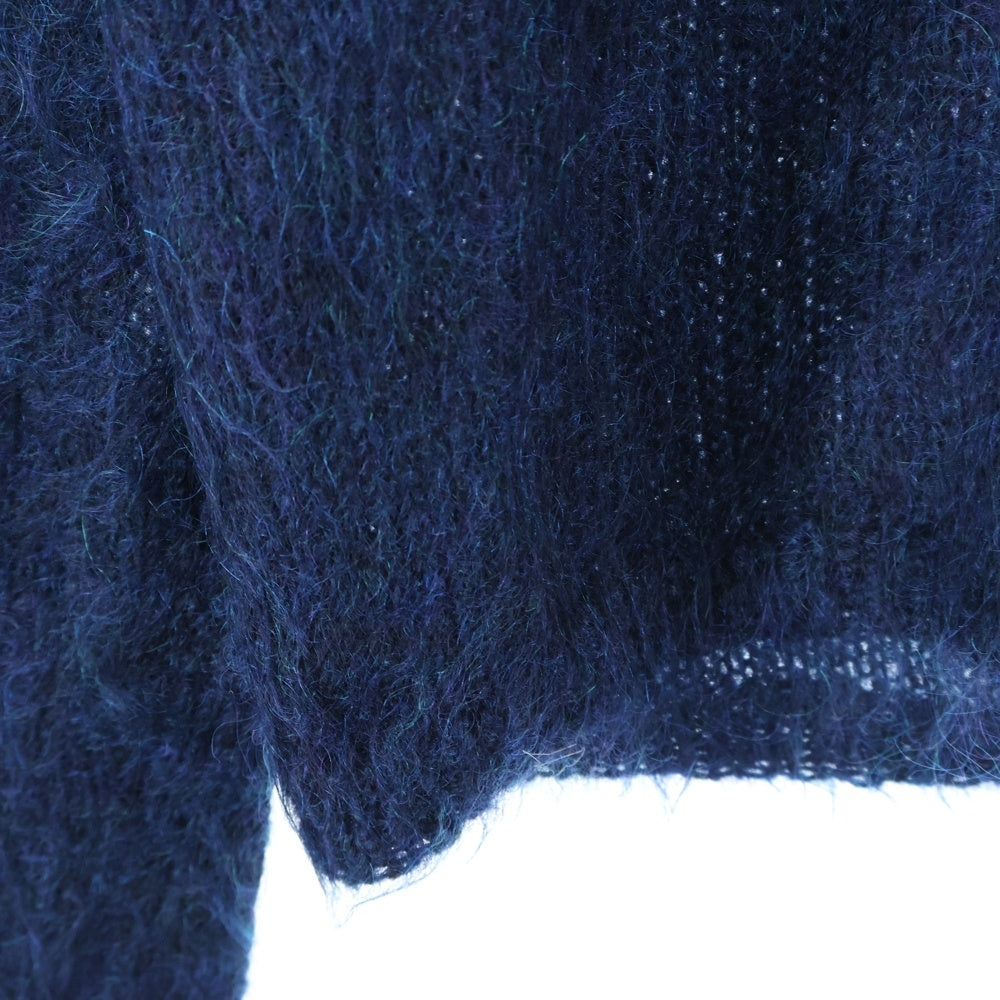 N.HOOLYWOOD(エヌハリウッド) Vネック ローゲージ モヘアニット セーター ブルー 91606