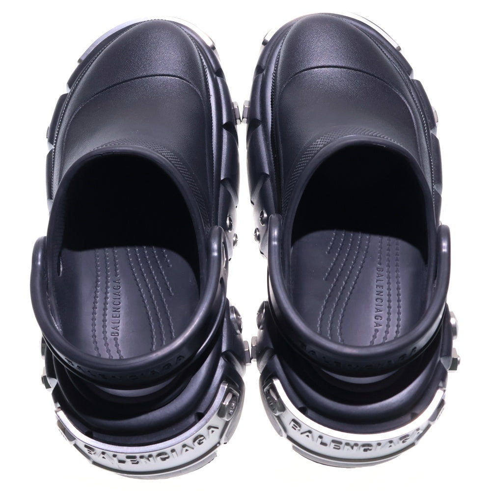 BALENCIAGA(バレンシアガ) ×CROCS HARDCROCS SANDAL クロックス ハードクロックス ロゴデザイン サンダル ブラック