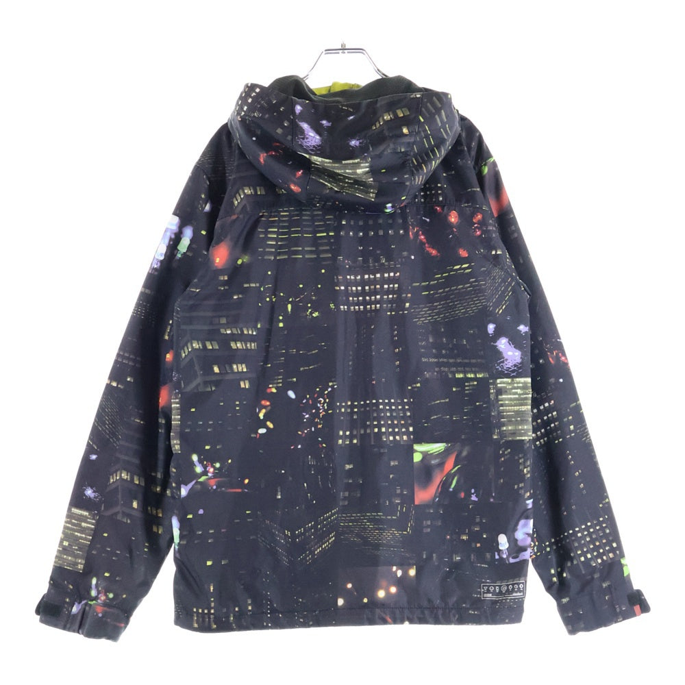 BURTON(バートン) IDIOM 3L JACKET イディオム フォトプリント総柄 ジップアップフーデッドジャケット ブラック