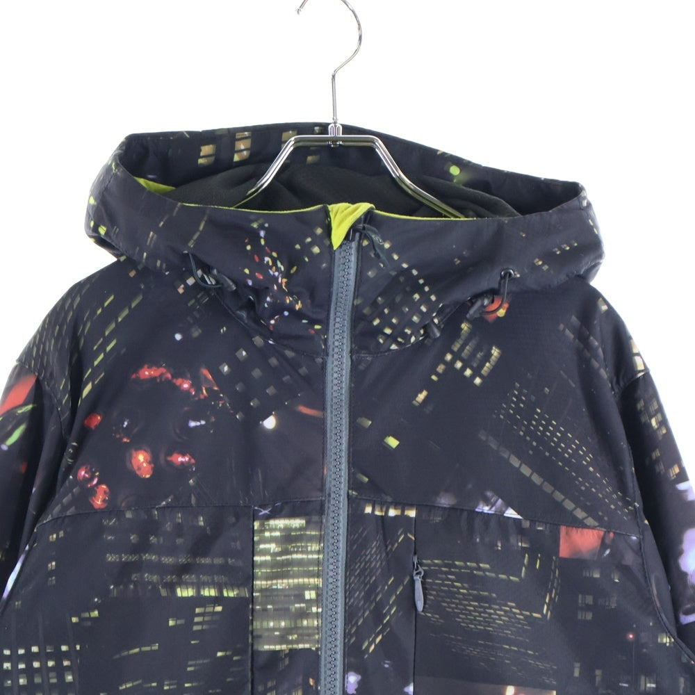 BURTON(バートン) IDIOM 3L JACKET イディオム フォトプリント総柄 ジップアップフーデッドジャケット ブラック
