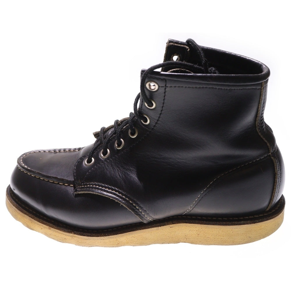 RED WING(レッド ウイング) 90S VINTAGE 新四角犬タグ 6インチ クラシックモックトゥ ヴィンテージ レザーブーツ ハイカットブーツ ブラック 8179