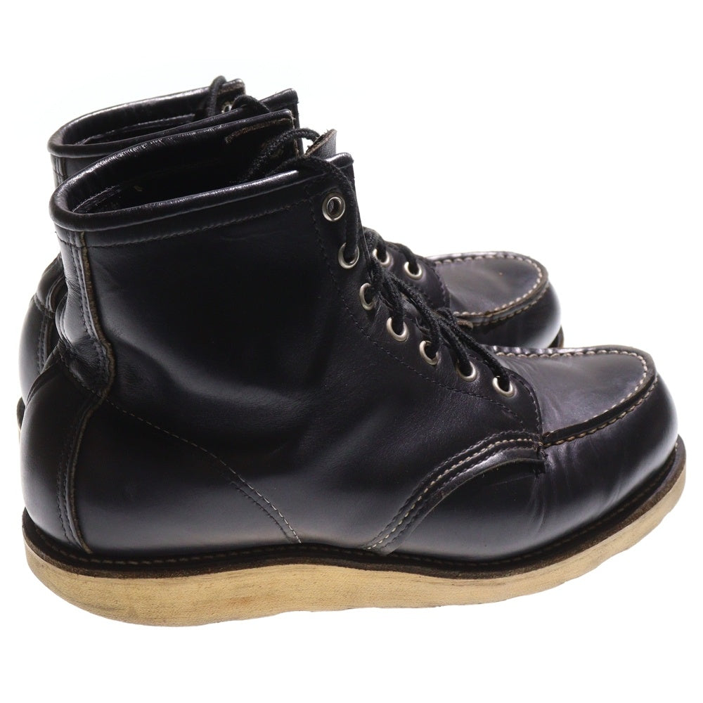 RED WING(レッド ウイング) 90S VINTAGE 新四角犬タグ 6インチ クラシックモックトゥ ヴィンテージ レザーブーツ ハイカットブーツ ブラック 8179