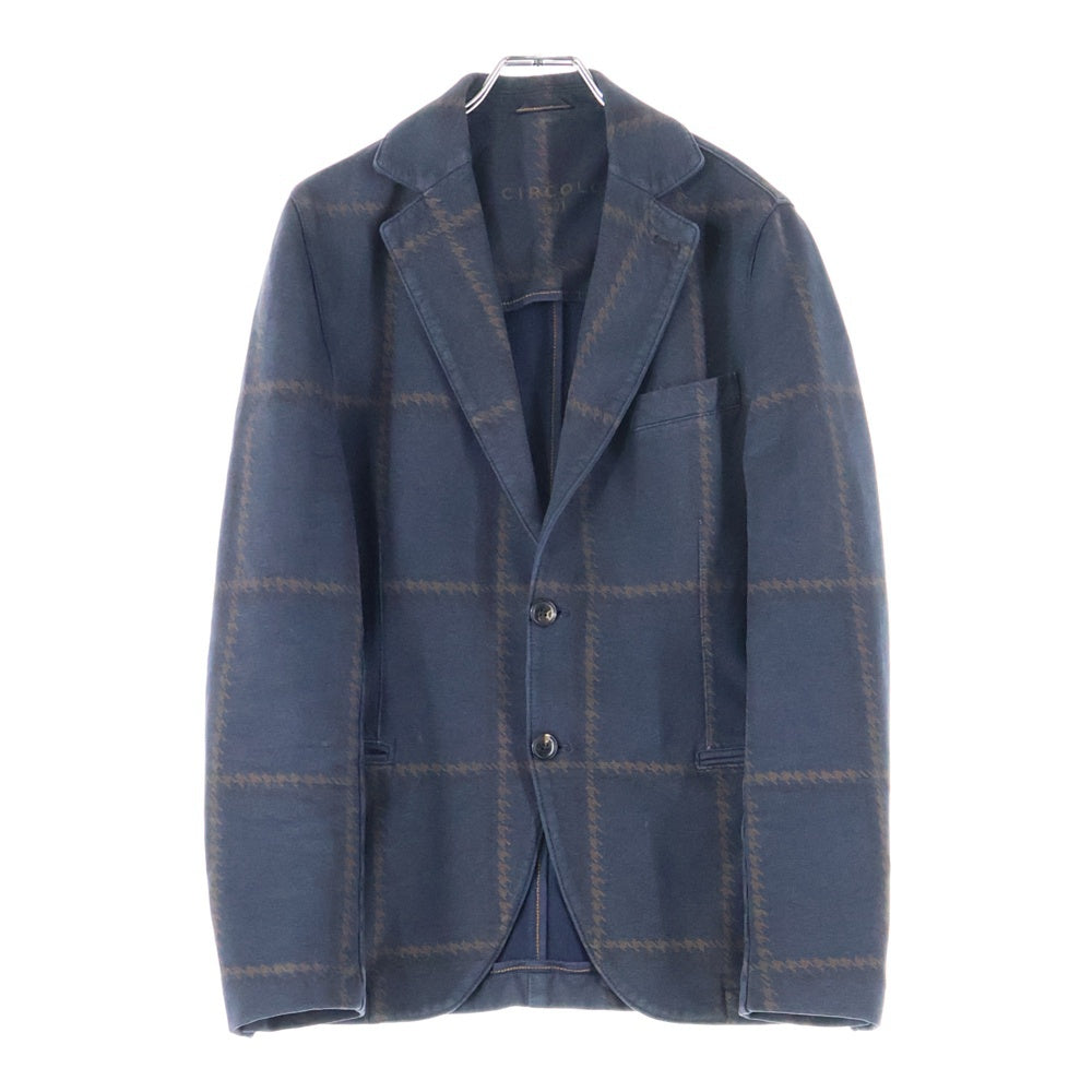 CIRCOLO 1901(チルコロ) チェック柄 シングルテーラードジャケット ネイビー/ブラウン