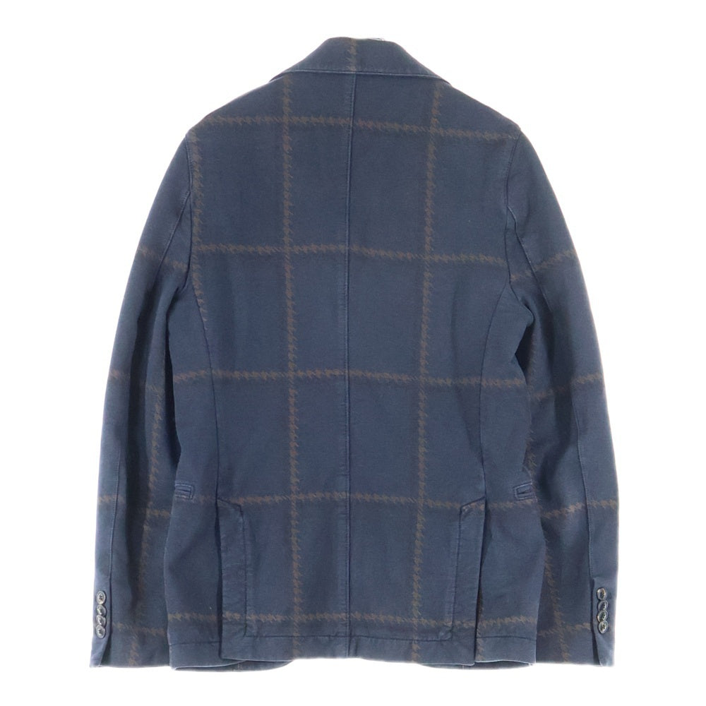 CIRCOLO 1901(チルコロ) チェック柄 シングルテーラードジャケット ネイビー/ブラウン
