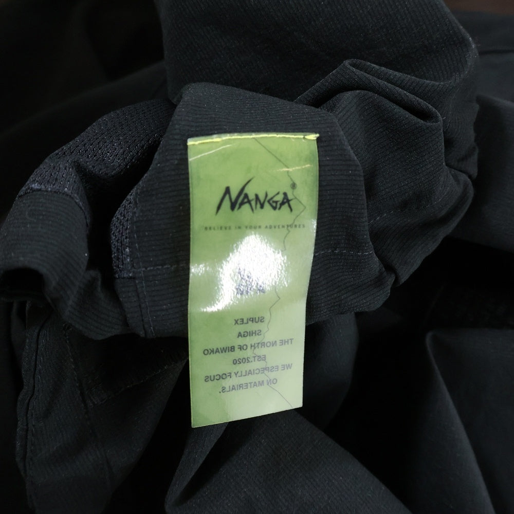 NANGA(ナンガ) LONG SLEEVE TEE 両面プリント ロング スリーブ クルーネック長袖Tシャツ カットソー ブラック NAG-F24-SUPLEX-SH01