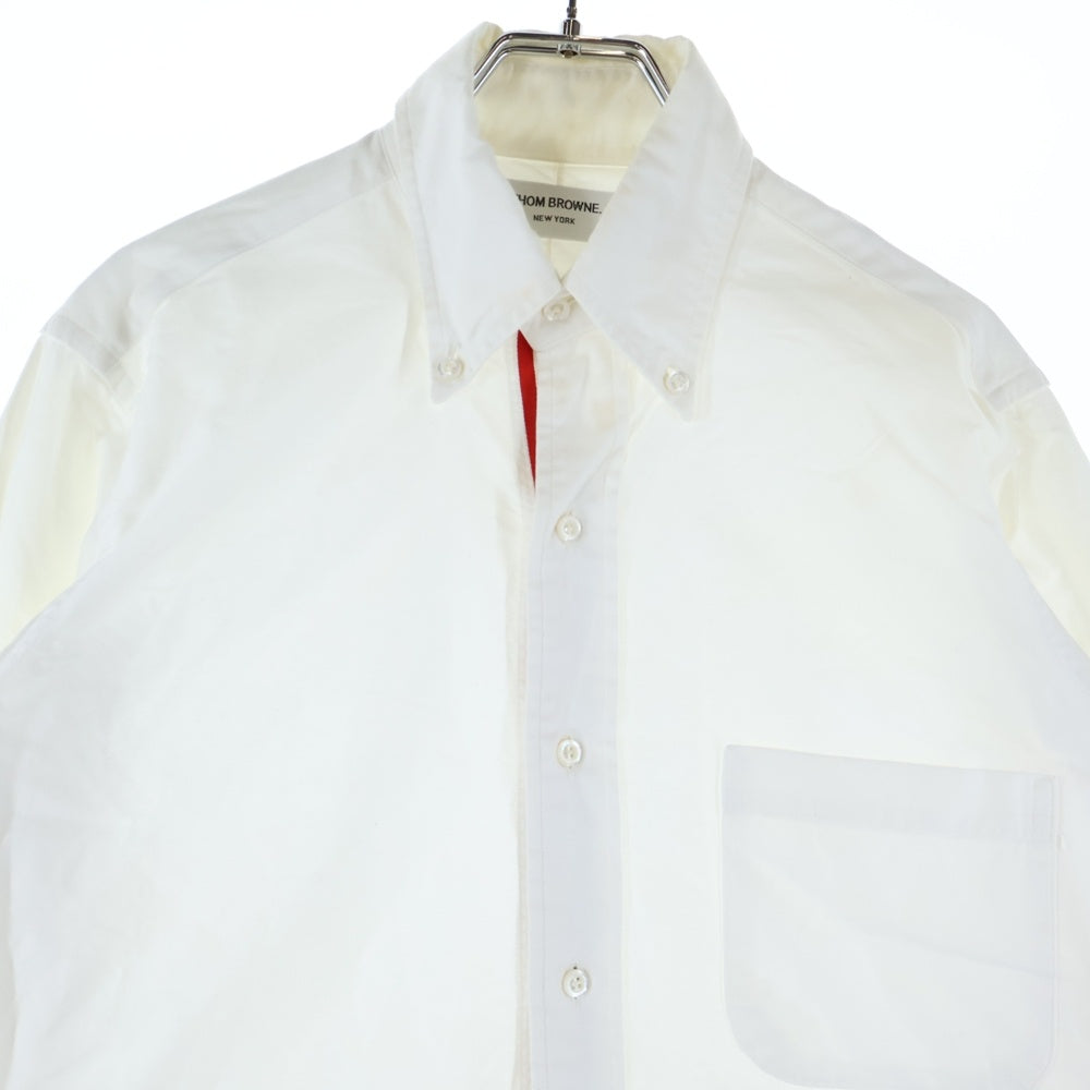 THOM BROWNE(トムブラウン) コットン ロングスリーブ オックスフォードシャツ ホワイト MWL010E00139100