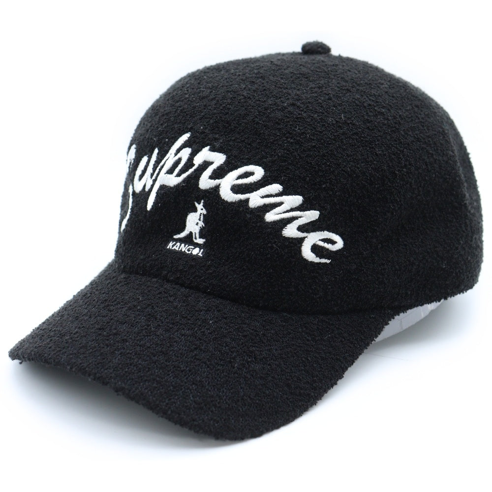 SUPREME(シュプリーム) 21SS ×KANGOL Bermuda Spacecap カンゴール ロゴ刺繍 パイル地 バミューダ スペースキャップ 帽子 ブラック H136SS21