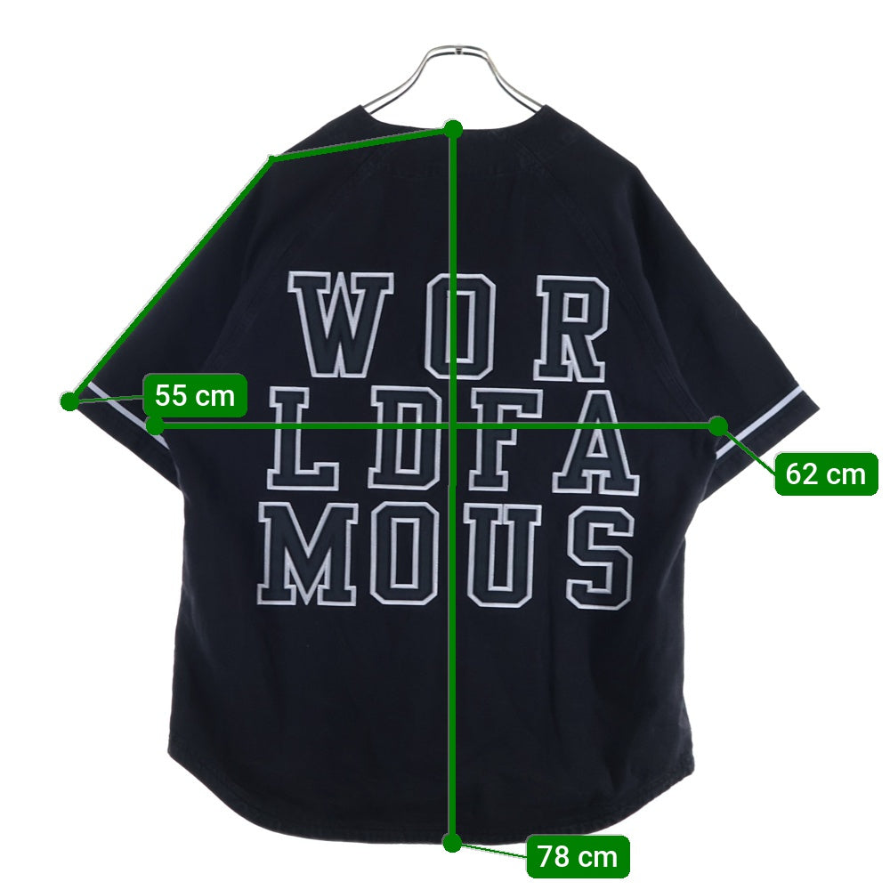 SUPREME(シュプリーム) 22AW Denim Baseball Jersey デニム ベースボール ジャージー 半袖シャツ ブラック