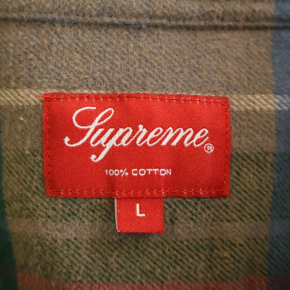 SUPREME(シュプリーム) 20SS Daniel Johnston Plaid Shirt ダニエルジョンストン チェック柄 コットン 長袖シャツ ブラウン/グリーン