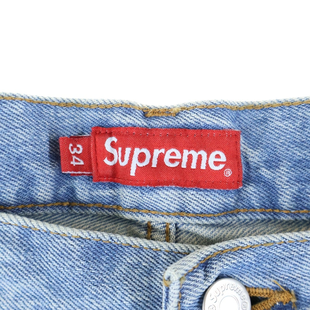 SUPREME(シュプリーム) 22AW Baggy Jean クラシックロゴ ジップフライ バギーデニムパンツ インディゴ