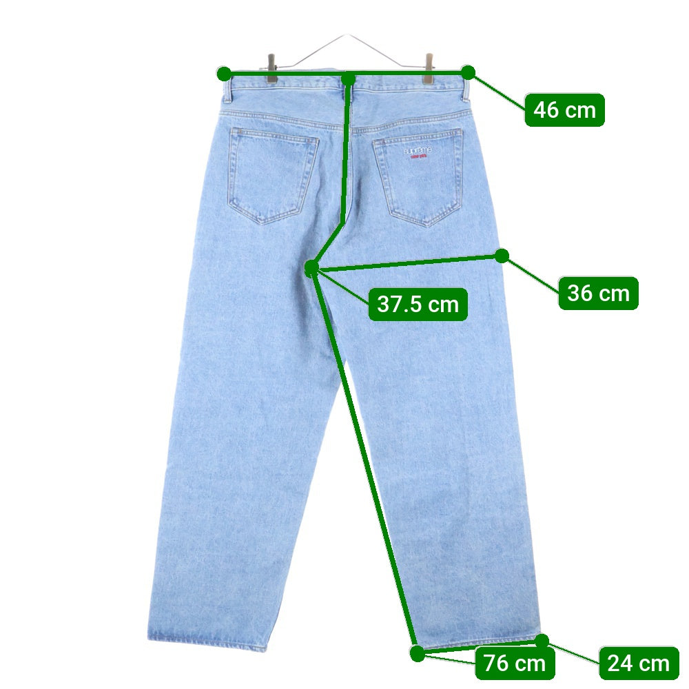 SUPREME(シュプリーム) 22AW Baggy Jean クラシックロゴ ジップフライ バギーデニムパンツ インディゴ