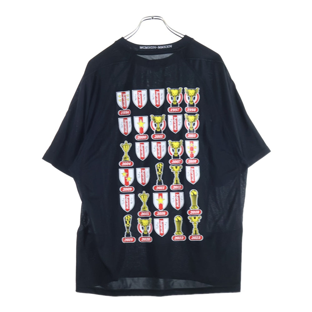 SUPREME(シュプリーム) 24SS Jacquard Soccer Jersey ジャカード サッカージャージ ゲームシャツ カットソー ブラック