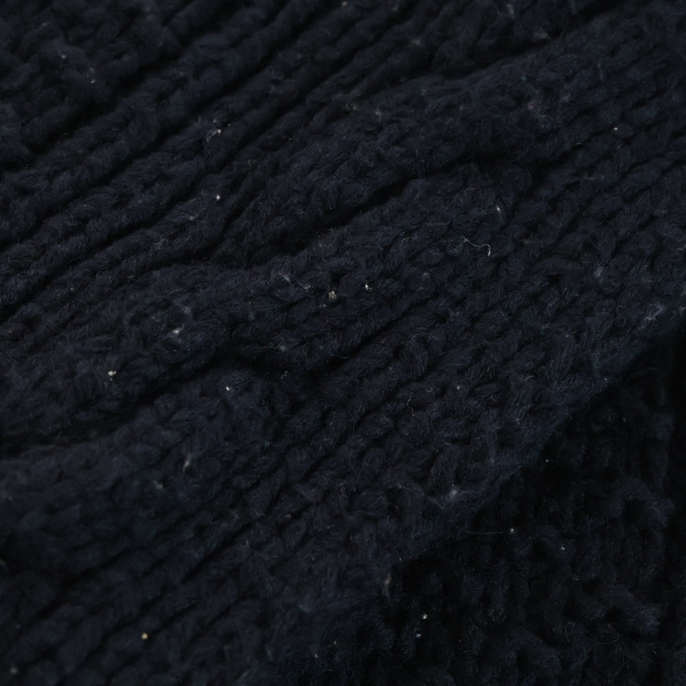 WTAPS(ダブルタップス) ウールケーブルニットマフラー ストール ネイビー