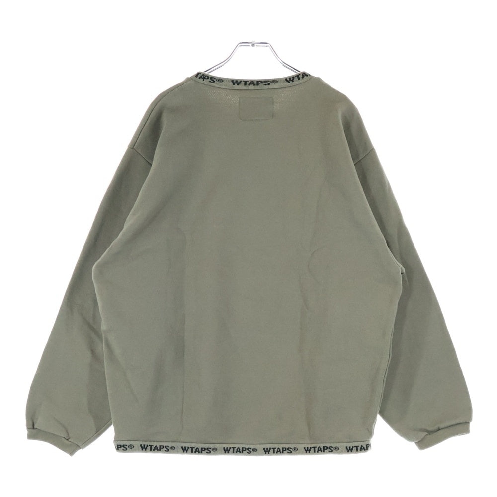 WTAPS(ダブルタップス) 20SS PYN.SMOCK/SWEATSHIRT.COPO ネックロゴプルオーバースウェットトレーナー スモック カーキ 201ATDT-CSM30
