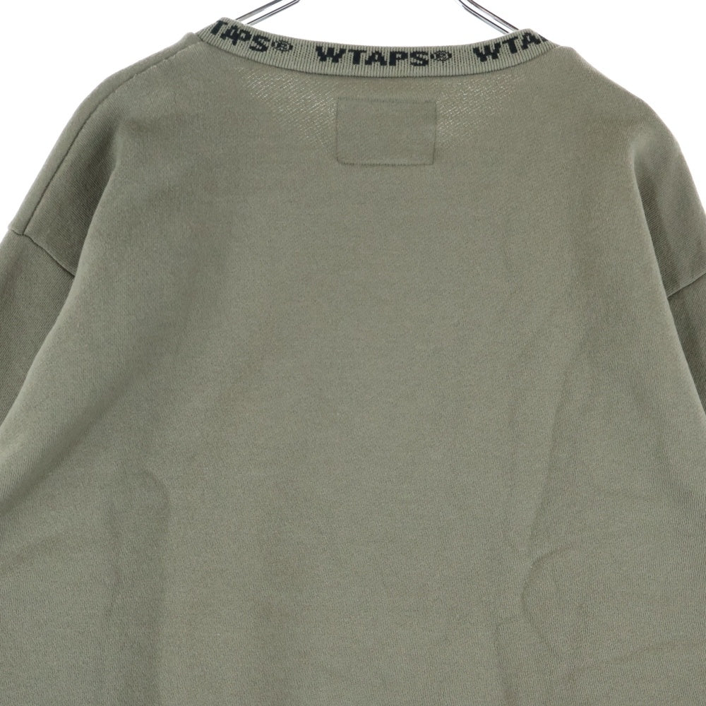WTAPS(ダブルタップス) 20SS PYN.SMOCK/SWEATSHIRT.COPO ネックロゴプルオーバースウェットトレーナー スモック カーキ 201ATDT-CSM30