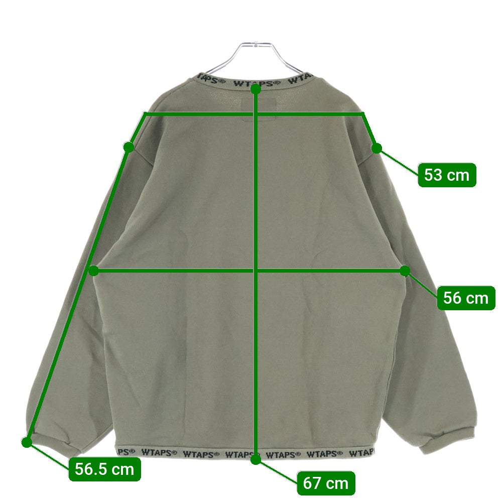 WTAPS(ダブルタップス) 20SS PYN.SMOCK/SWEATSHIRT.COPO ネックロゴプルオーバースウェットトレーナー スモック カーキ 201ATDT-CSM30