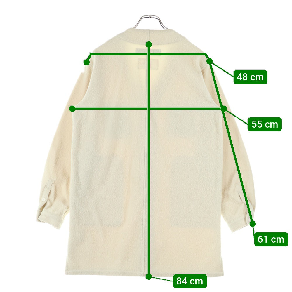 WTAPS(ダブルタップス) 18AW FLEECE NC E SHIRT LS フリースノーカラーロング長袖シャツ ベージュ 182AQNH-SHM05