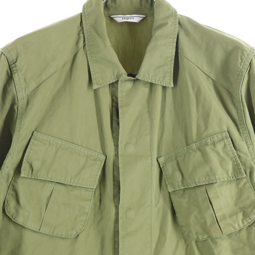 NO BRAND(ノーブランド) FUJITO(フジト) JUNGLE FATIGUE JACKET ジャングルファティーグジャケット カーキ