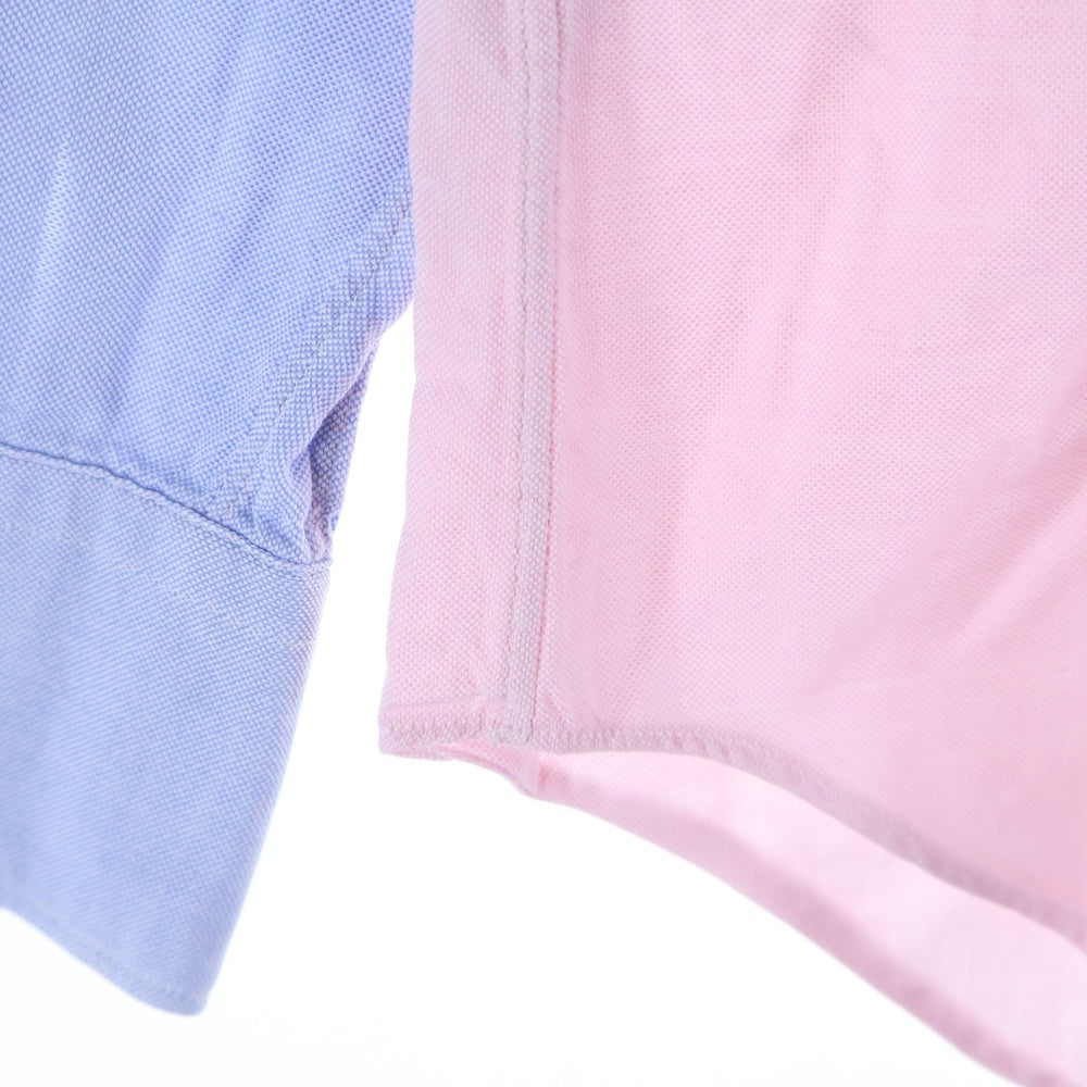 COMME des GARCONS SHIRT(コムデギャルソンシャツ) 13AW ドッキング加工 長袖ボタンシャツ ブルー/ピンク W21012