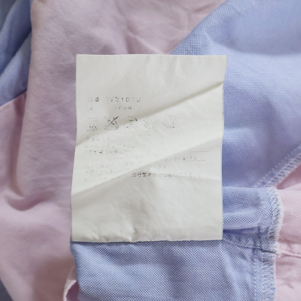 COMME des GARCONS SHIRT(コムデギャルソンシャツ) 13AW ドッキング加工 長袖ボタンシャツ ブルー/ピンク W21012