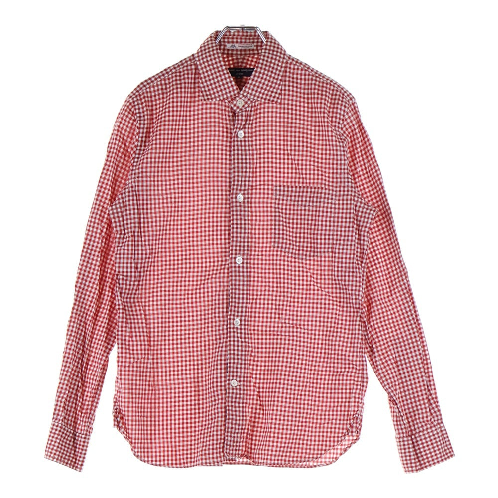COMME des GARCONS HOMME(コムデギャルソンオム) 13AW AD2013 THOMAS MASON ギンガムチェック 長袖シャツ レッド HL-B007