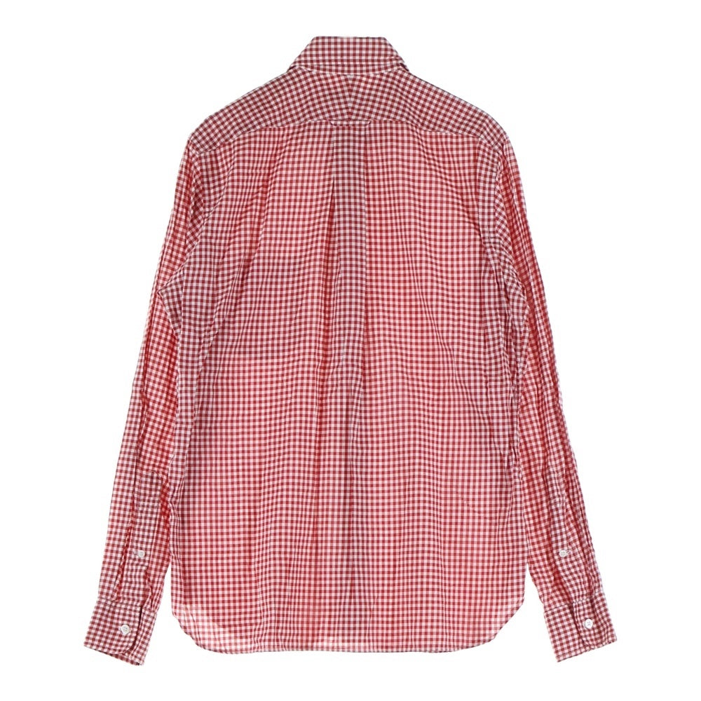COMME des GARCONS HOMME(コムデギャルソンオム) 13AW AD2013 THOMAS MASON ギンガムチェック 長袖シャツ レッド HL-B007