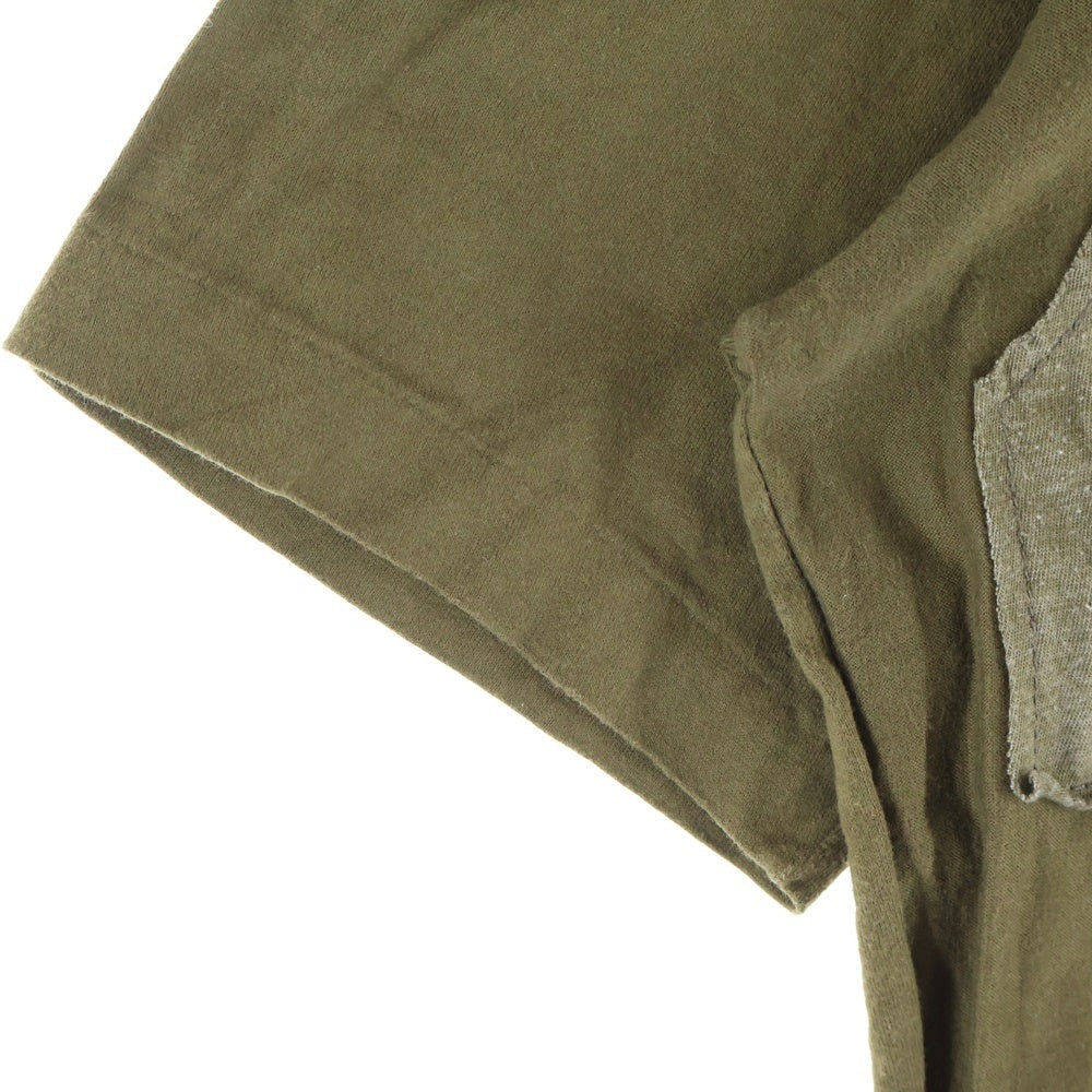 COMME des GARCONS HOMME PLUS(コムデギャルソンオムプリュス) 10SS AD2009 インアウトデザイン クルーネック 半袖 ポケットTシャツ カットソー カーキ PE-T053