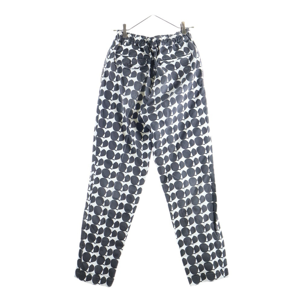 BLACK COMME des GARCONS(ブラックコムデギャルソン) 10SS AD2009 総柄 ドット ドローストリング テーパードパンツ ブラック 1E-P224
