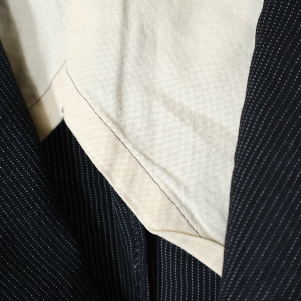 BLACK COMME des GARCONS(ブラックコムデギャルソン) 11AW AD2011 レーヨン混 マイクロストライプ 3B シングルテーラードジャケット スラックスパンツ セットアップ ブラック 1H-J206/1H-P206