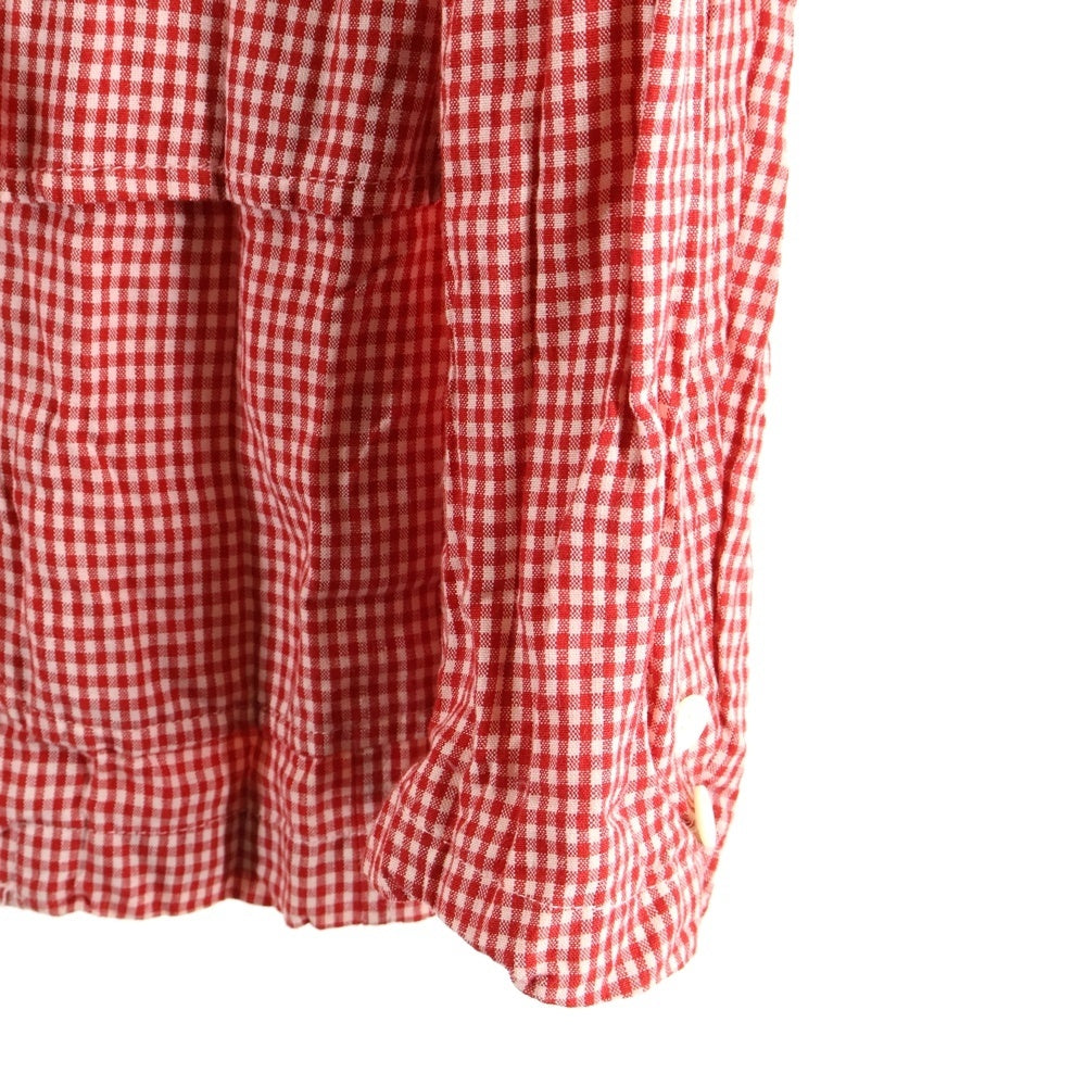 COMME des GARCONS HOMME(コムデギャルソンオム) 08SS AD2007 リネン混 チェック 3B テーラードジャケット レッド HA-J054