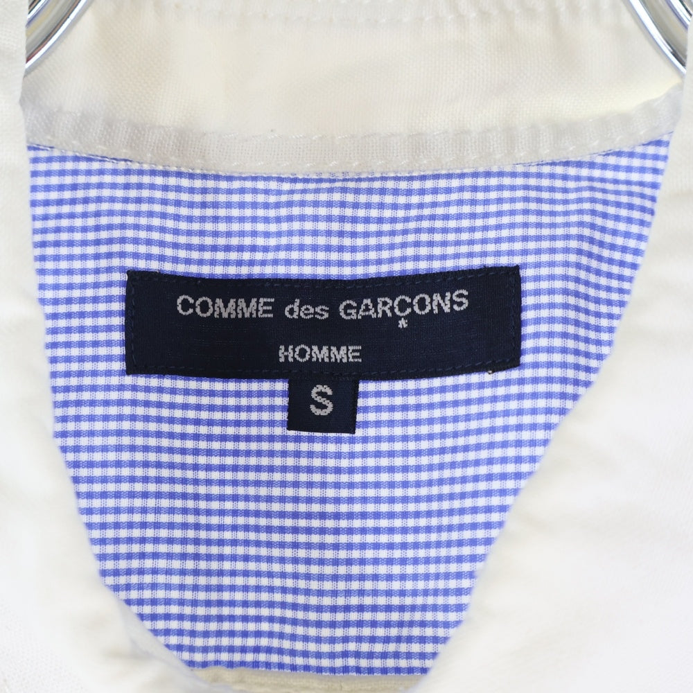 COMME des GARCONS HOMME(コムデギャルソンオム) 12SS AD2011 コットン レギュラーカラー 半袖シャツ ホワイト HI-B047