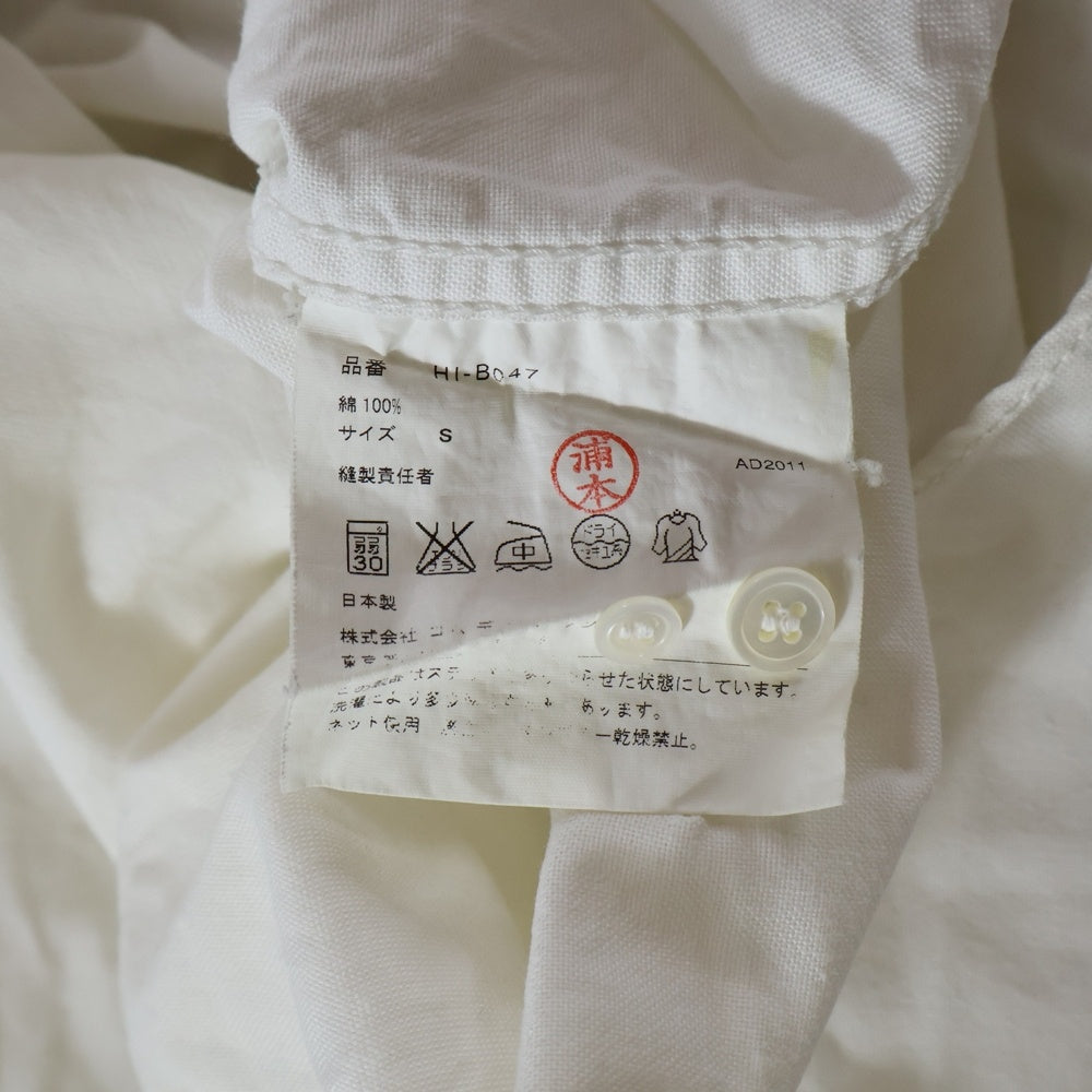 COMME des GARCONS HOMME(コムデギャルソンオム) 12SS AD2011 コットン レギュラーカラー 半袖シャツ ホワイト HI-B047