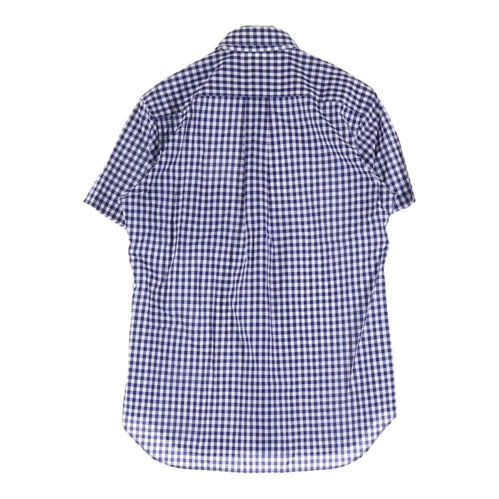 COMME des GARCONS SHIRT(コムデギャルソンシャツ) 10SS ボタンダウン チェック 半袖シャツ ブルー S18016