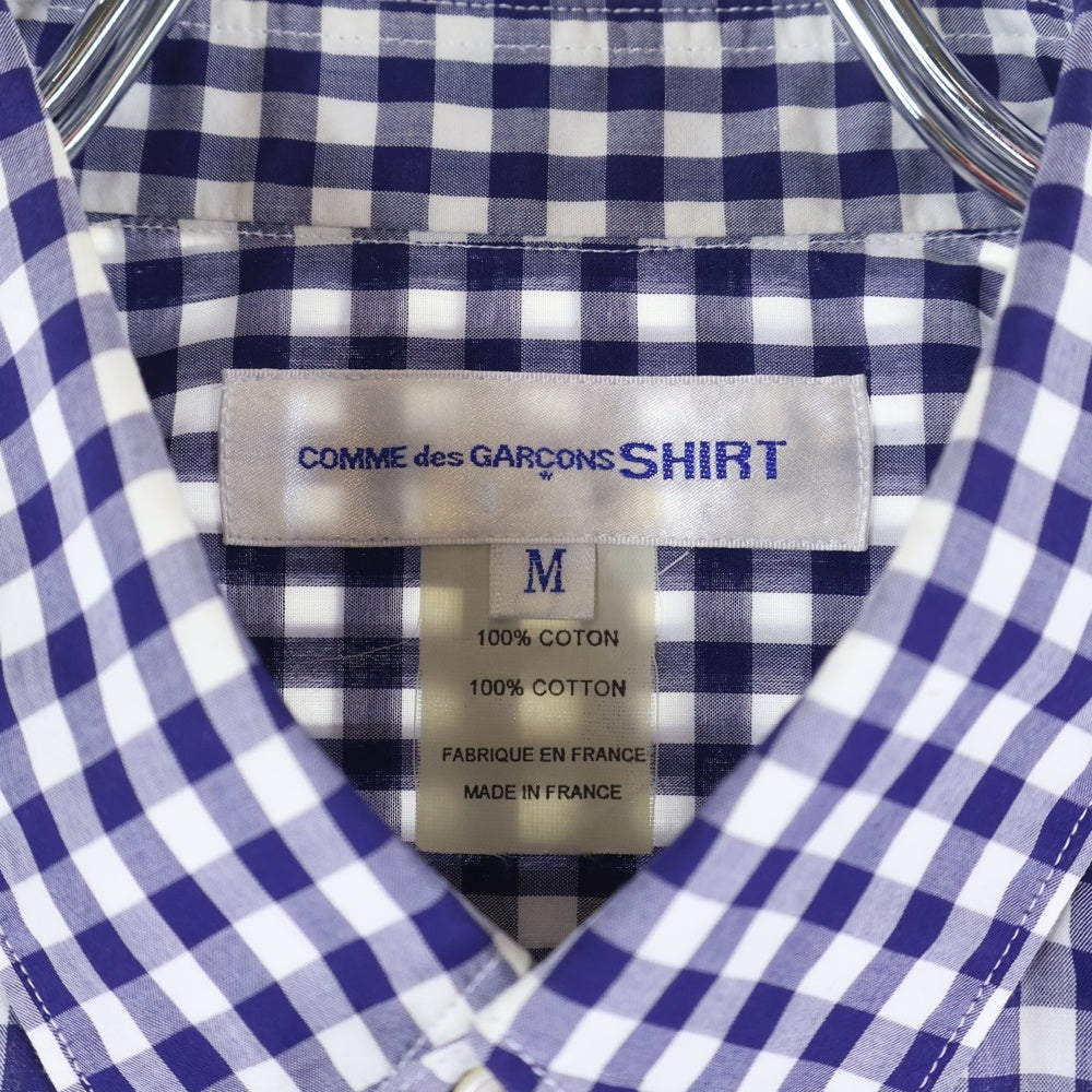 COMME des GARCONS SHIRT(コムデギャルソンシャツ) 10SS ボタンダウン チェック 半袖シャツ ブルー S18016