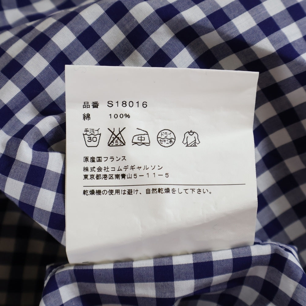 COMME des GARCONS SHIRT(コムデギャルソンシャツ) 10SS ボタンダウン チェック 半袖シャツ ブルー S18016