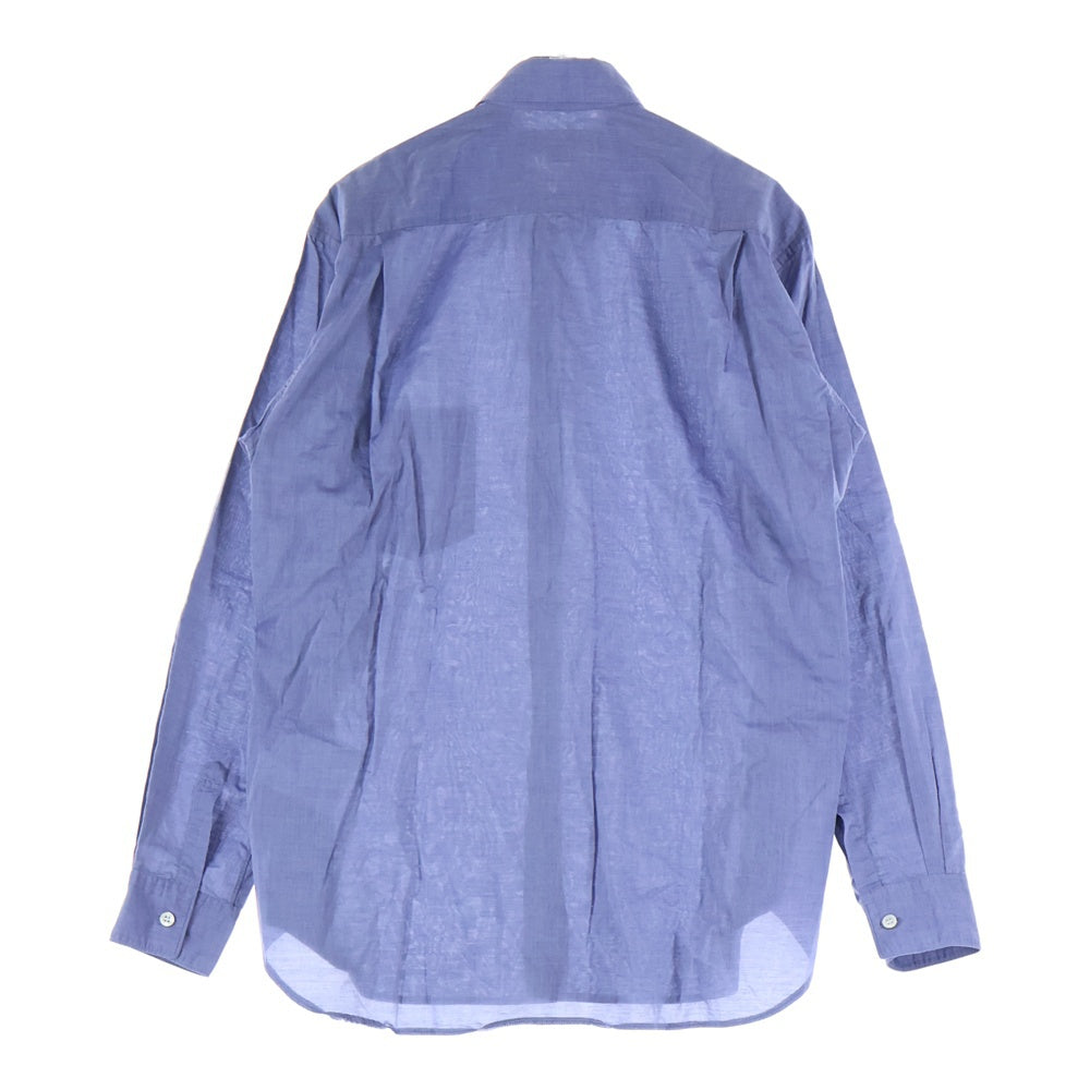 COMME des GARCONS SHIRT(コムデギャルソンシャツ) 10SS コットン サイドラインデザイン 長袖シャツ ブルー S18091