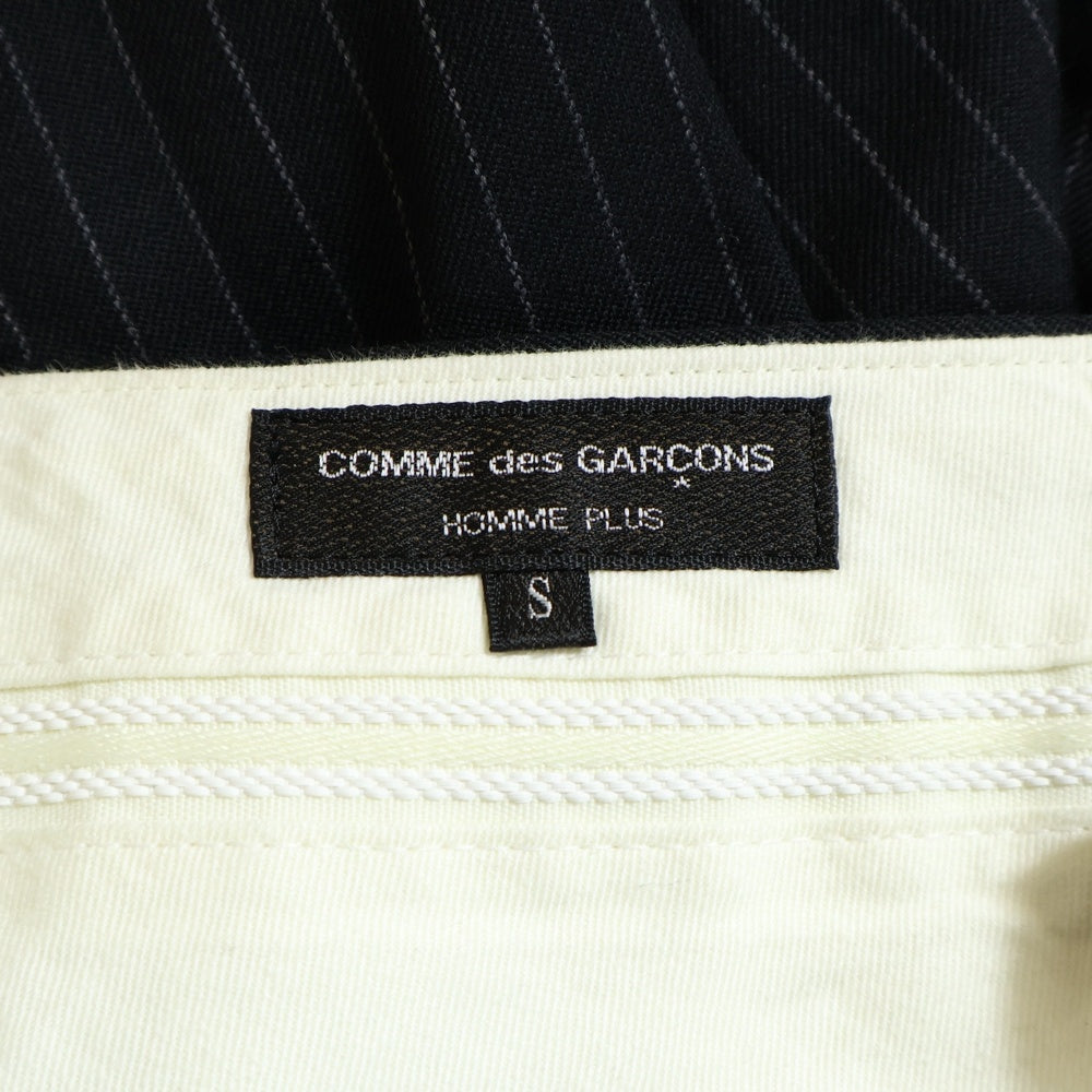 COMME des GARCONS HOMME PLUS(コムデギャルソンオムプリュス) 10AW AD2010 ウール ストライプ 3B シングルテーラードジャケット スラックスパンツ ブラック PF-J089/PF-P051