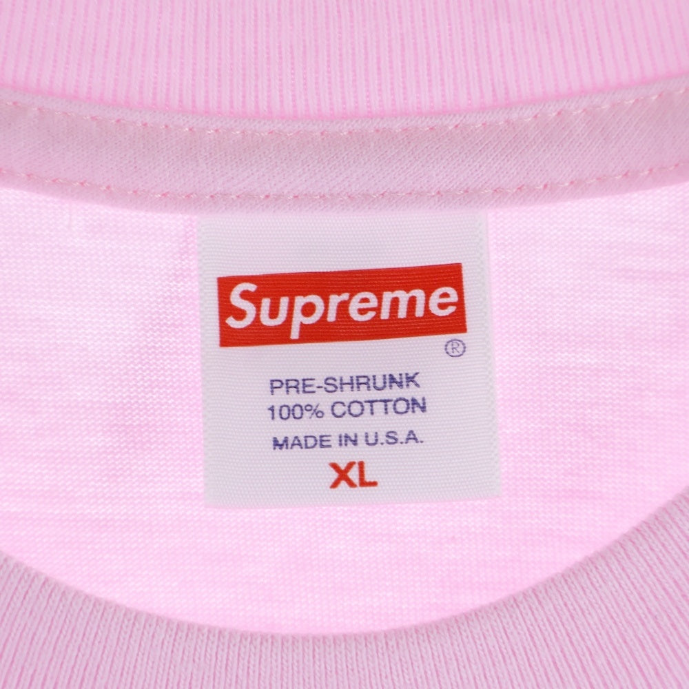 SUPREME(シュプリーム) 21SS ×KAWS Chalk Logo Tee カウズ チョーク ロゴ クルーネック半袖Tシャツ カットソー ピンク