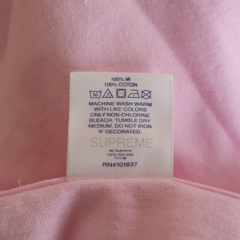 SUPREME(シュプリーム) 21SS ×KAWS Chalk Logo Tee カウズ チョーク ロゴ クルーネック半袖Tシャツ カットソー ピンク