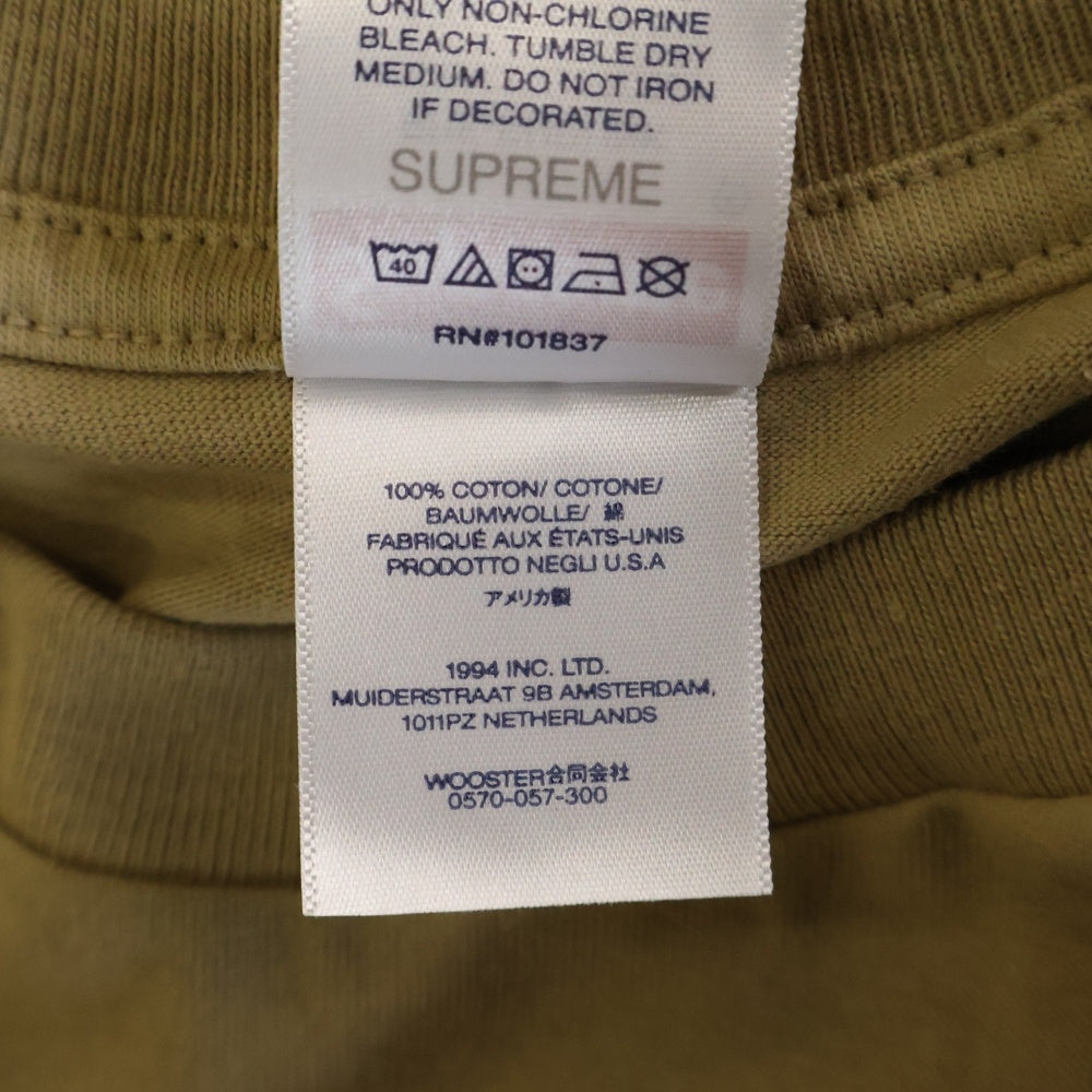 SUPREME(シュプリーム) 24SS Crew 96 Tee クルー 96 クルーネック半袖プリントTシャツ カットソー ベージュ