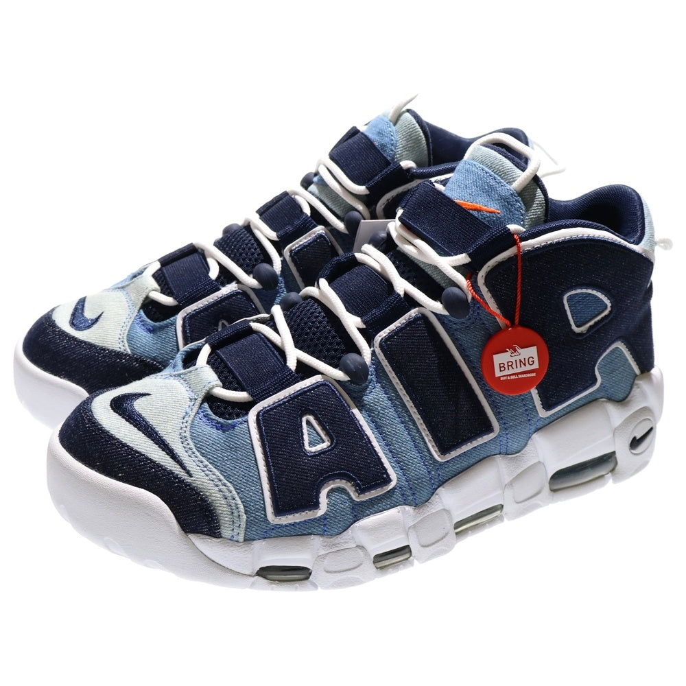 NIKE(ナイキ) AIR MORE UPTEMPO DENIM エア モア アップテンポ デニム ミッドカットスニーカー インディゴ US10.5/28.5cm DZ5376-469