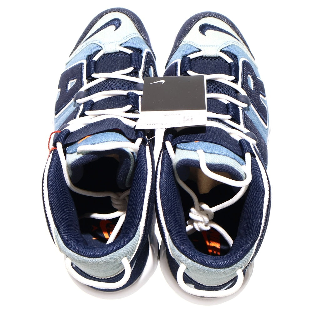 NIKE(ナイキ) AIR MORE UPTEMPO DENIM エア モア アップテンポ デニム ミッドカットスニーカー インディゴ US10.5/28.5cm DZ5376-469
