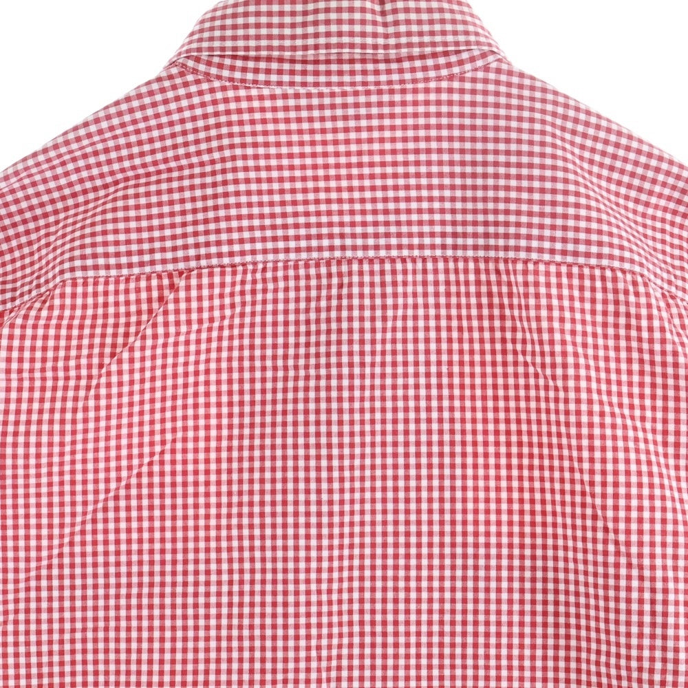 TENDERLOIN(テンダーロイン) ブロックチェック柄 長袖ボタンシャツ レッド/ホワイト