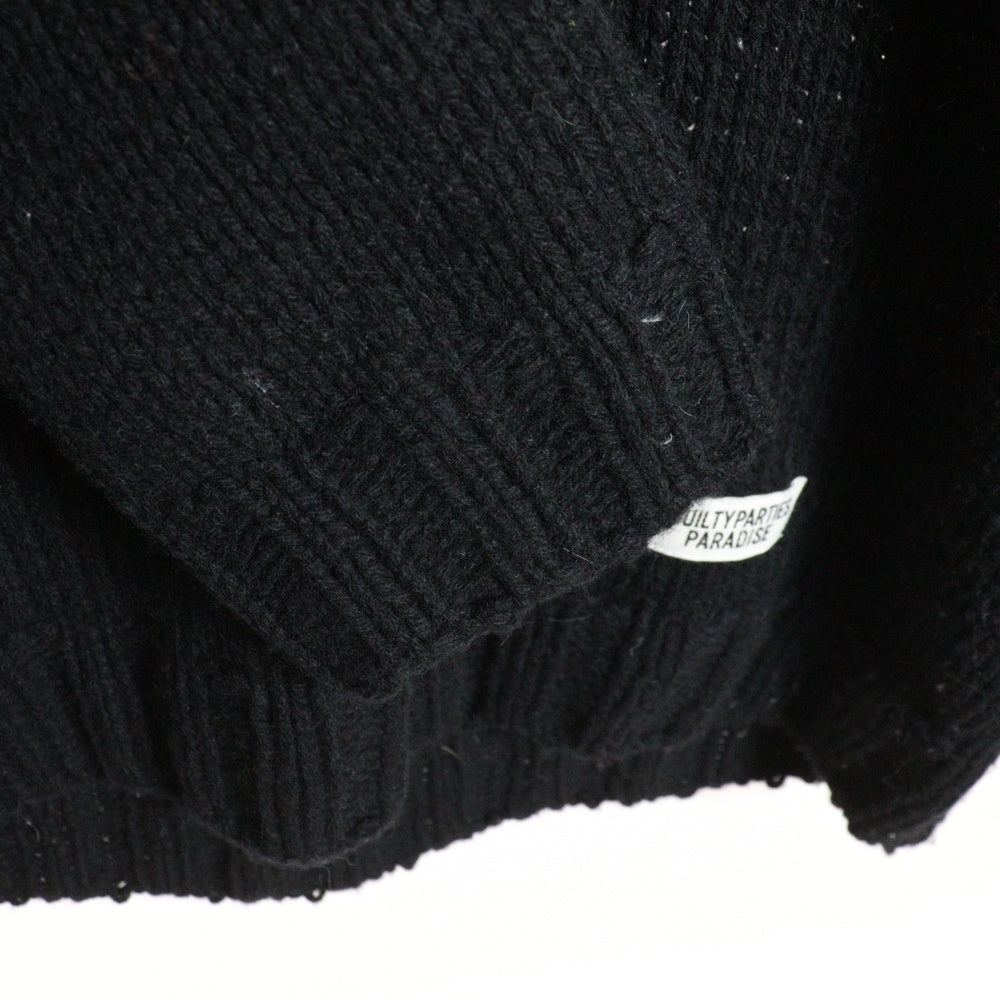 WACKO MARIA(ワコマリア) 16AW NORDIC SWEATER ノルディック柄 クルーネック ウールニットセーター ブラック 16FW-WMK-KN12