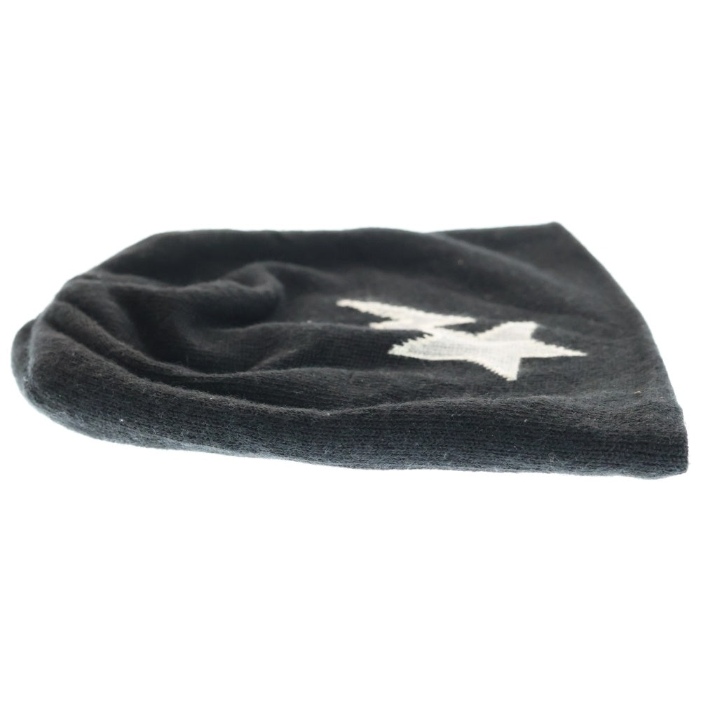 A BATHING APE(アベイシングエイプ) サンダーロゴ ニットキャップ ビーニー ブラック/ホワイト