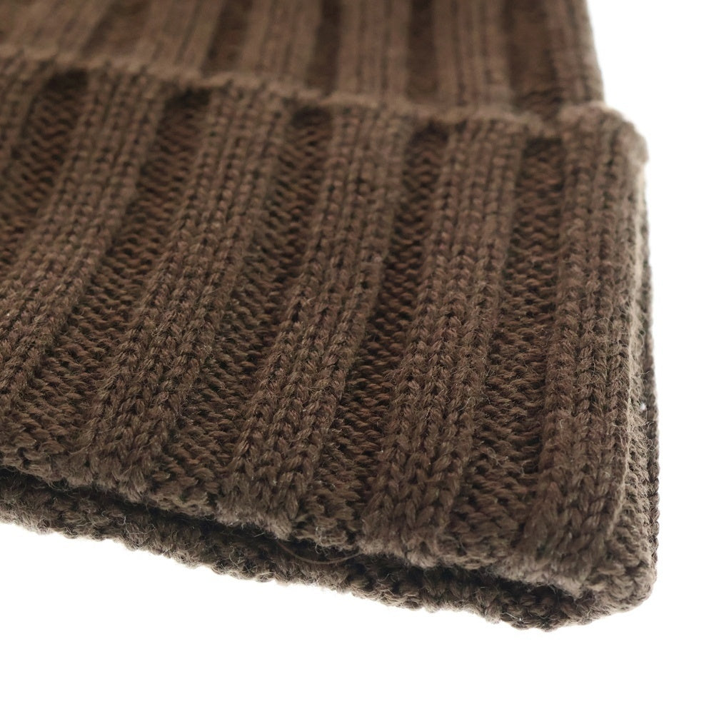 A BATHING APE(アベイシングエイプ) ビックヘットパッチ ニットキャップ ビーニー ブラウン