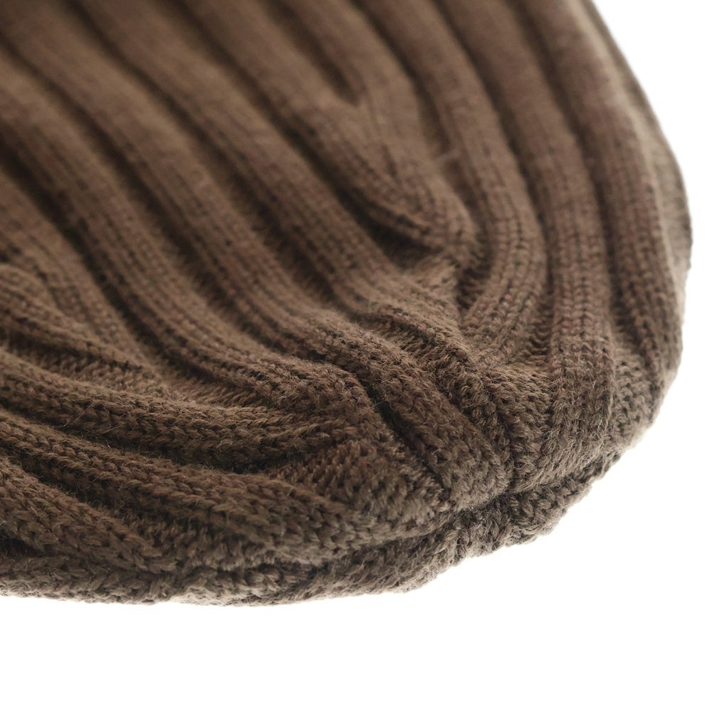 A BATHING APE(アベイシングエイプ) ビックヘットパッチ ニットキャップ ビーニー ブラウン