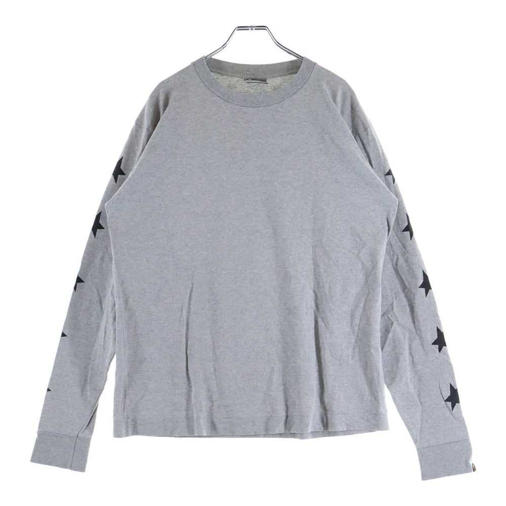 A BATHING APE(アベイシングエイプ) スターロゴプリント ロングスリーブ 長袖Tシャツ カットソー グレー